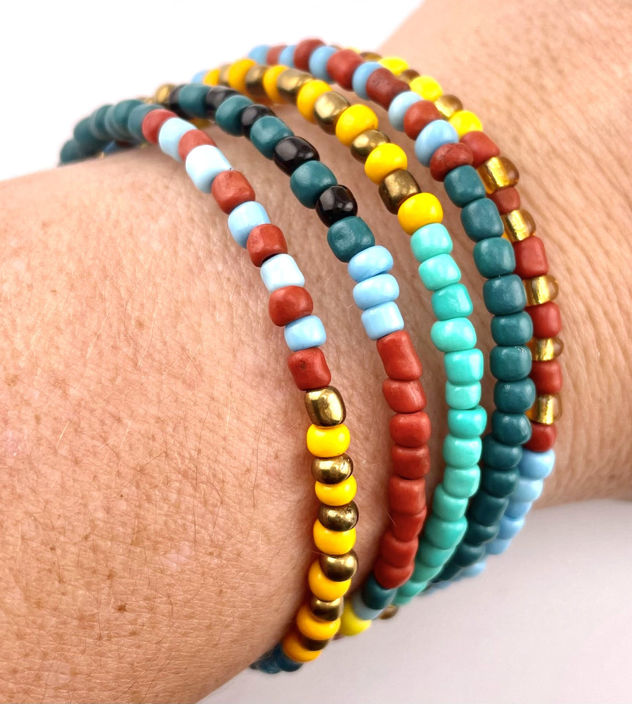 Zanzibar Seed Bead 5-Wrap Bracelet