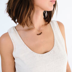 Coconut Shell Necklace - 14 Carat Gold Chain