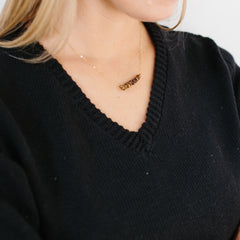 Coconut Shell Necklace - 14 Carat Gold Chain