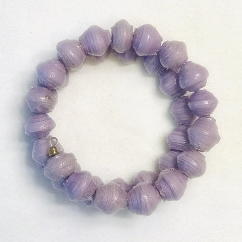 Anastasia Paper Bead Coiled Bracelet - Lavender