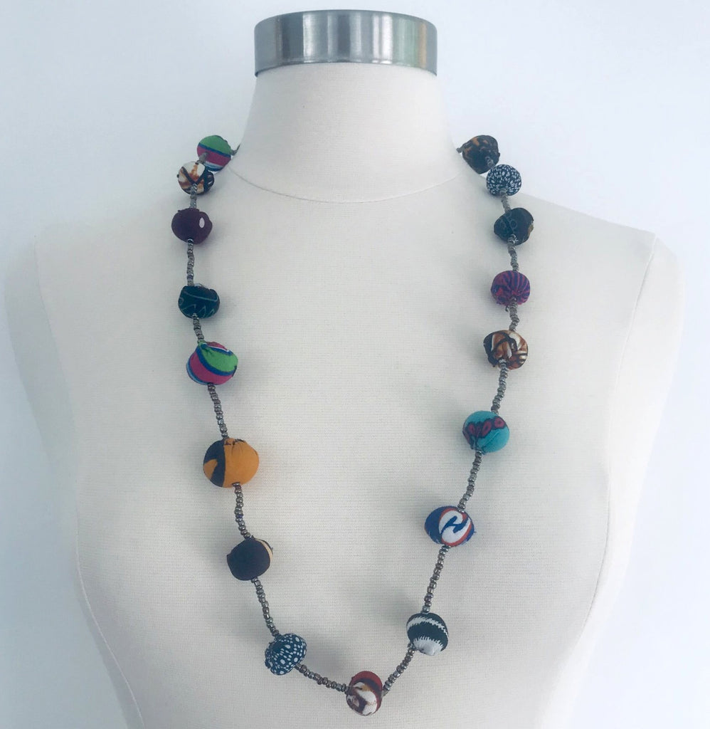 African Kanga Fabric Necklace