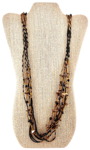 Coconut & Seed Bead 10-Strands Necklace
