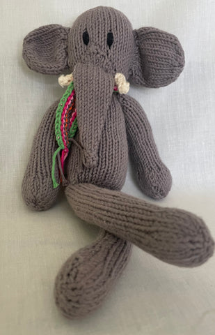 Knitted Grey Elephant