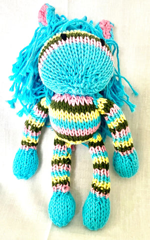 Knitted Stuffed Baby Hippo