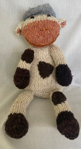 Knitted Stuffed Cow