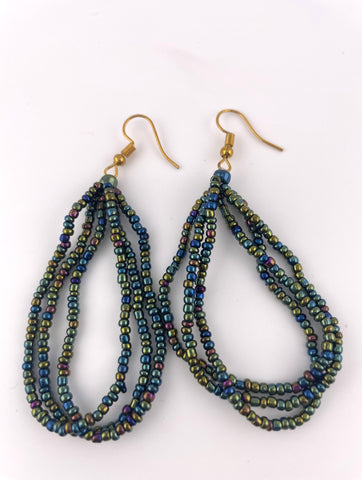 Iridescent Seed Bead Cascades