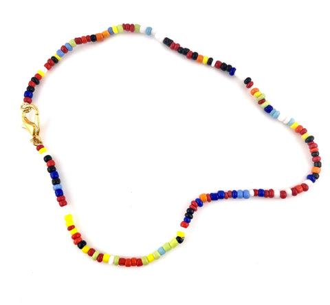 Ankle Bracelet - Multi-Color Seed Beads