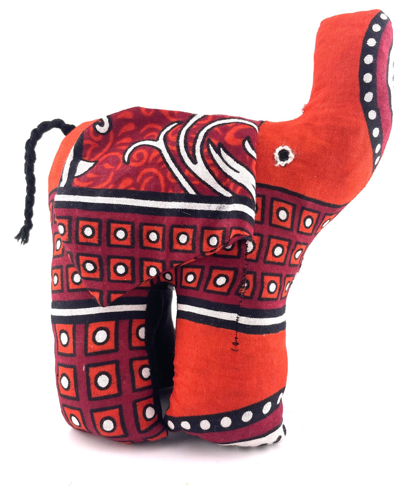 Toto Tiny Stuffed Elephant (Tembo) Red Fabric