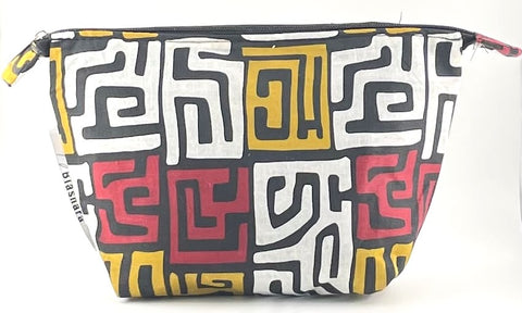 African Print Patchwork Fabric Cosmetic Bag