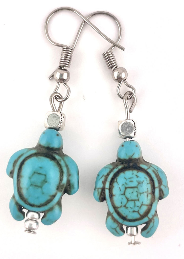 Sterling Silver Turquoise Turtles