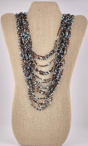 Scola Seed Bead Cascading Necklace
