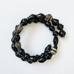 Black Eusie Paper Bead Wrap