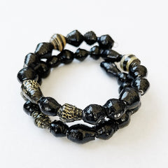 Black Eusie Paper Bead Wrap