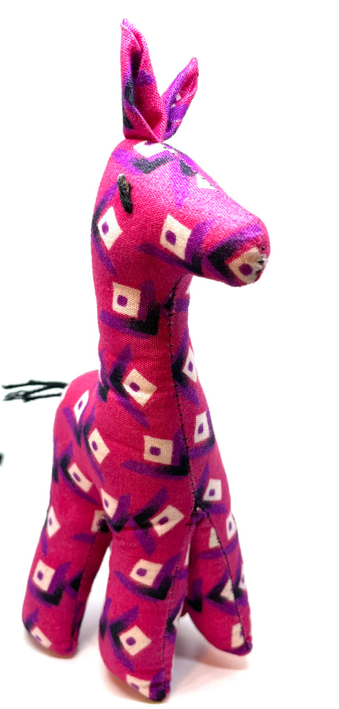 Pink top stuffed giraffe