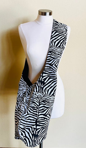 Zebra Fabric Slouchy Bag