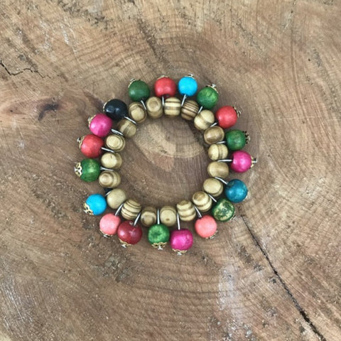 Toto Child Wood Bracelet Multi