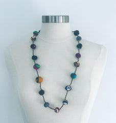 African Kanga Fabric Long Necklace