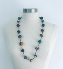 African Kanga Fabric Long Necklace