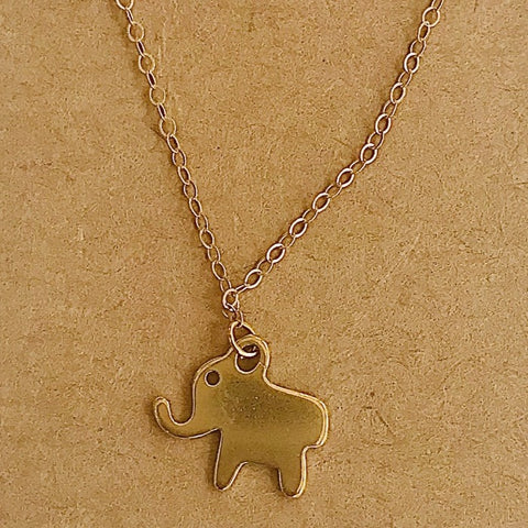 Gold Elephant Necklace