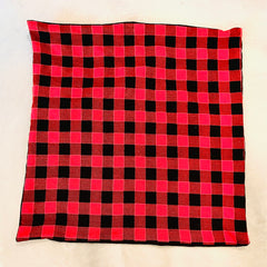 Maasai Plaid Red/Black Pillow Cover